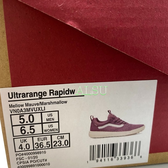 VANS UltraRange Rapidw Canvas Mellow Pink Women’s - Picture 10 of 10